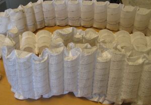 Madrasfjedre før komprimering