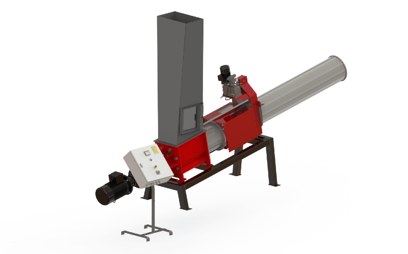 Compression of airlaid dust, compactor, compactors, dust, airlaid, compacting, compactor, stationary compactor, screw compactor, waste compactor, dust compression, waste compression